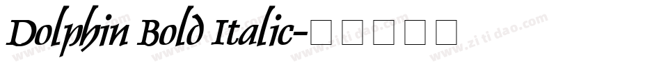 Dolphin Bold Italic字体转换